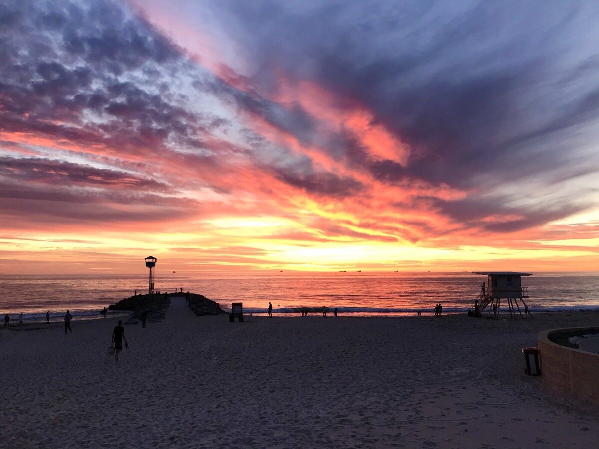 Perth coastline at sunset